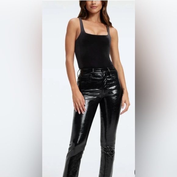 Good American Good Form Modern Tank Bodysuit Velvet Thong Bodysuit GB0465 Sz XL - Picture 1 of 10